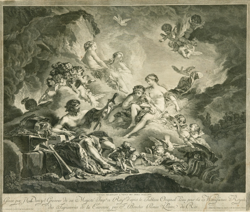 J. DANZEL (grab) F. BOUCHER (pinx)“Vulcano presenta a Venu