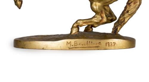 Mariano Benlliure (1862 - 1937)“Amazona” Escultura en bro