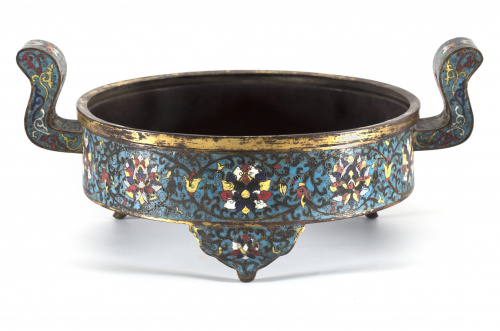 Jardinera, en esmalte cloisonné.China, Qing, pp. S. XX