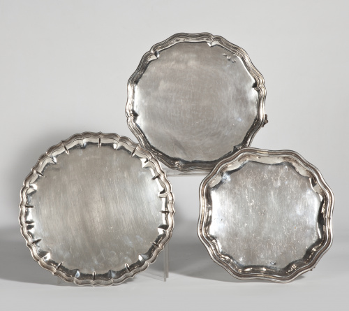 Salvilla en plata española punzonada.Toledo, s.XX.