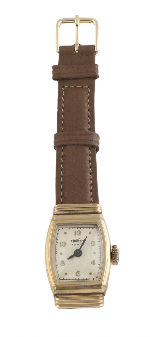 Reloj GUILFORD años 30 en metal plaqué or