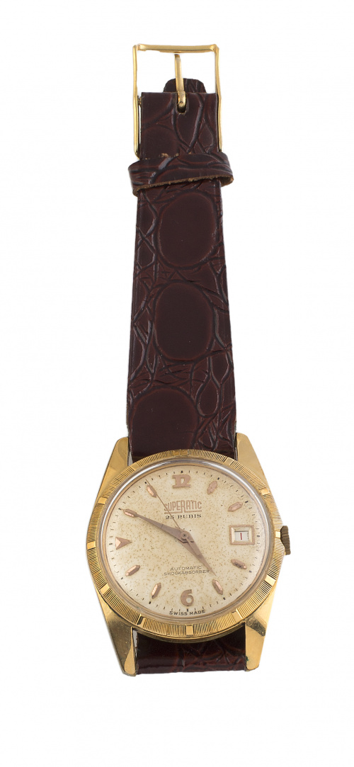 Reloj SUPERATIC años 50 automático, en metal plaqué or