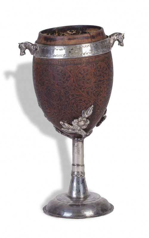 Coco chocolatero o jícara montado en plata.Alto Perú, h. 1