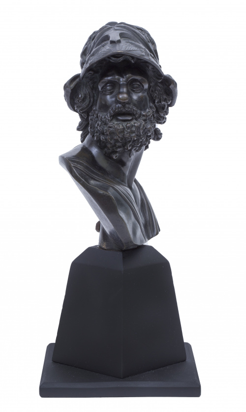 “Ajax”Busto de bronce patinadoTrabajo italiano, S. XIX