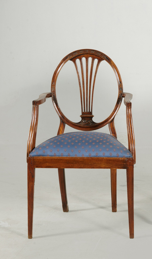 Silla de estilo inglés de estilo Jorge III, S. XX.