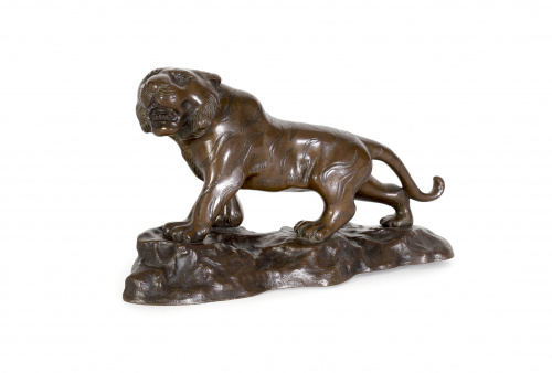 “Tigre” escultura en bronce pavonado siguiendo modelos de l