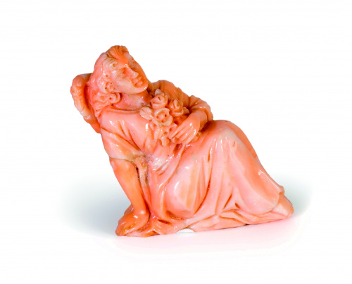 “Angel” tallado en coral piel de ángel.