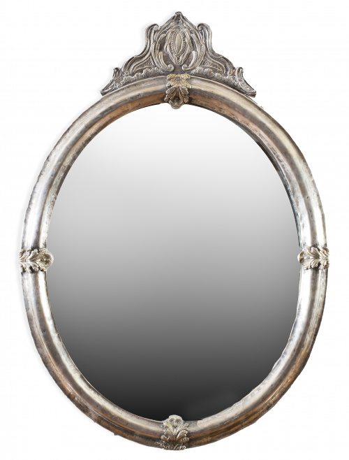 Espejo de tocador de plata, ffs. del S. XVIII 