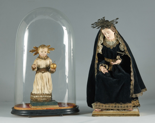 Escuela española, S. XIX.“Niño Jesús con orbe”.Imagen ves