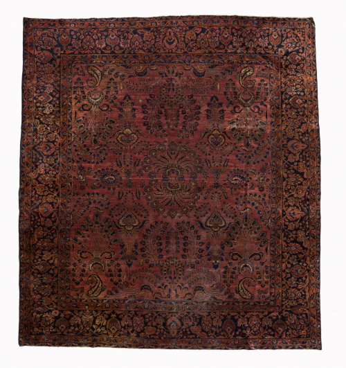 Alfombra persa SAROUG US reimportada, en lana anudada a man