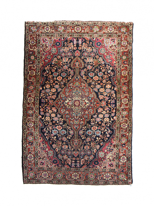 Alfombra en lana Mahal anudada a mano, Persia.