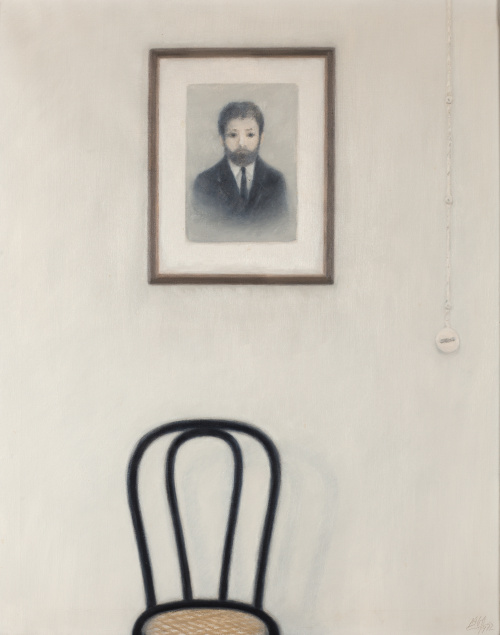 ANTONIO LAGO (La Coruña, 1916 - 1990)“Interior con silla y