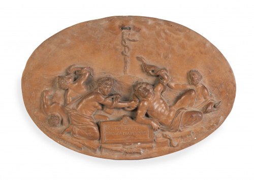 “La serpiente enroscada”Barro cocidoEscuela Italiana, S.