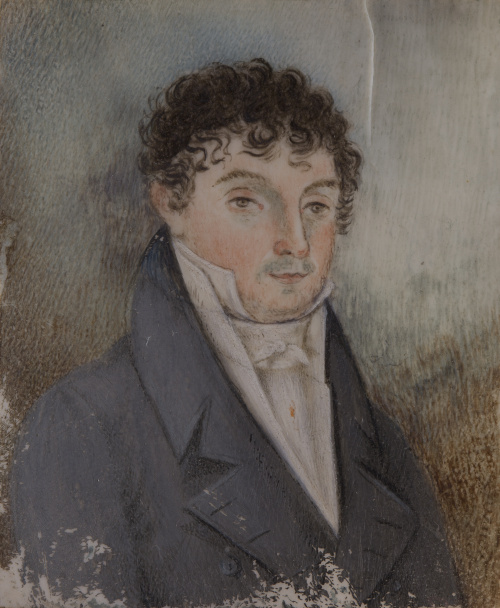 ESCUELA ESPAÑOLA, H. 1800 Retrato de caballero con levita.