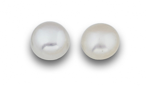 Pendientes con botón de perlas Australianas de 14 mm,en oro