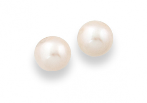Pendientes con perla de los Mares del Sur de 12,50 mm.