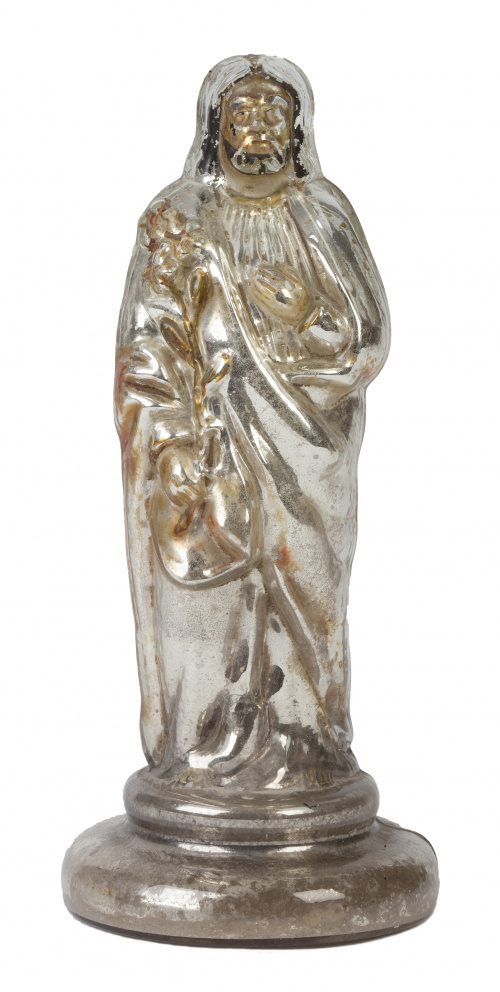 “Jesús”En cristal Azogado y policromado.La Granja, S. XIX.