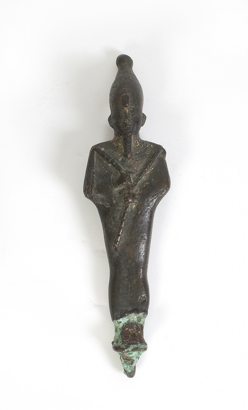 OsirisFabulosa figura de bronce, obra egipcia de XXV Dinas