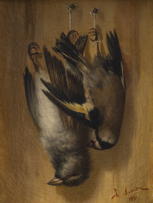 ESCUELA ESPAÑOLA, SIGLO XIXTrampantojo con aves muertas