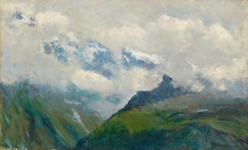 AURELIANO DE BERUETE  (Madrid, 1845-1912)Montañas nevadas
