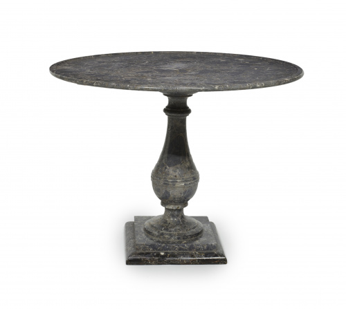 Mesa redonda de centro de pata central de pedestal sobre pl