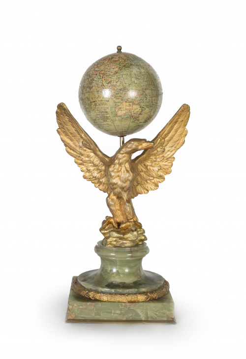 Globo terráqueo editado por IkelmerParís, h. 1880.