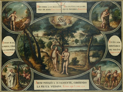ESCUELA ESPAÑOLA, H. 1700Historia de Adán y Eva.