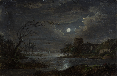 ESCUELA ESPAÑOLA, SIGLO XIXPaisaje nocturno. 