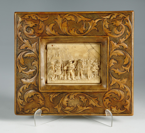 Escuela de Malinas, ff. S. XIX.Escena popularPlaca de med