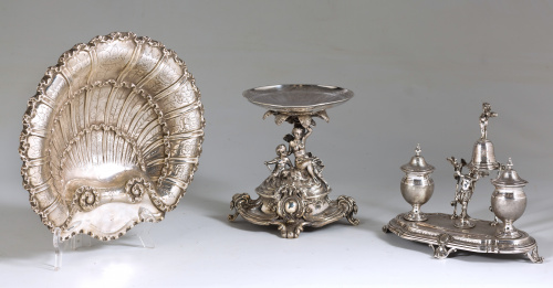 Escribanía de plata punzonadaFrancia 1840-1879.