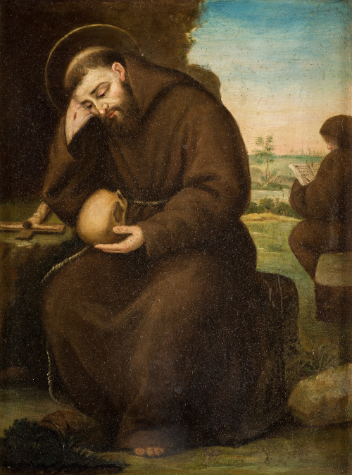 ESCUELA ESPAÑOLA, SIGLO XVIIISan Francisco en oración