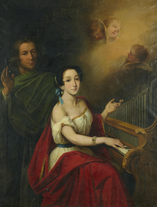 ESCUELA SEVILLANA, SIGLO XIXSanta Cecilia y San Valeriano.