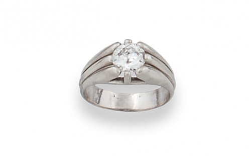 Sortija con solitario de brillante de 1,15 ct , color estim