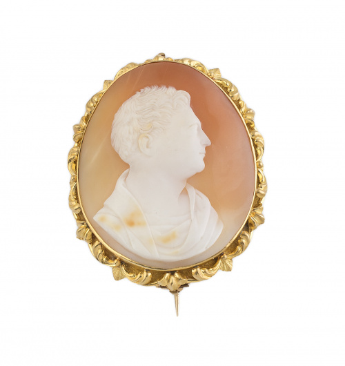 Brazalete s. XIX con centro de camafeo desmontable para uti