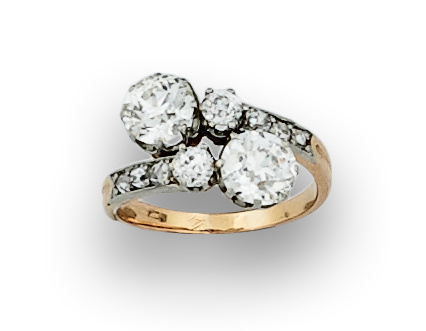 Sortija tu y yo MAUBOUSSIN ffs s XIX de brillantes de talla