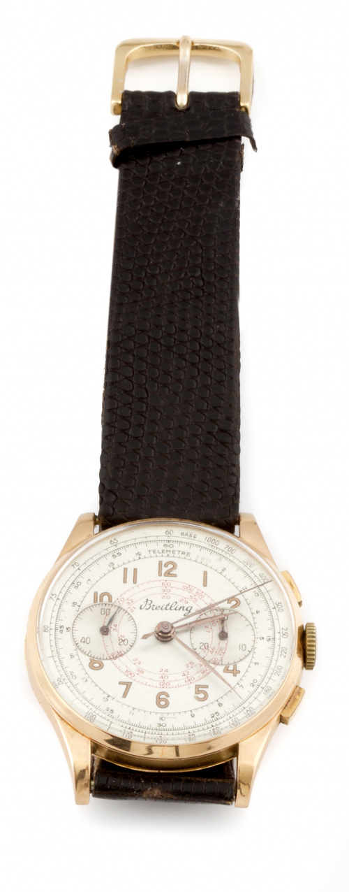 Reloj cronógrafo BREITLING en oro de 18K años 30.