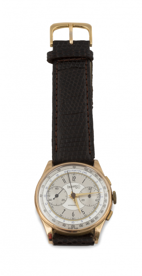 Reloj cronógrafo EBERHARDT en oro de 18K. nº 515392