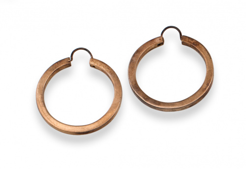 Pendientes criollas en oro rosa  de 14K.