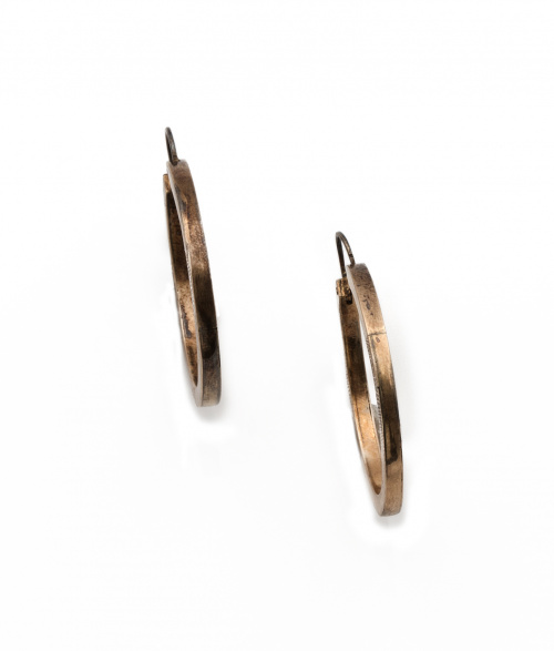 Pendientes criollas en oro rosa  de 14K.