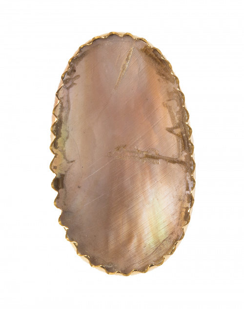 Montura ovalada de sortija con remate de picos para engaste