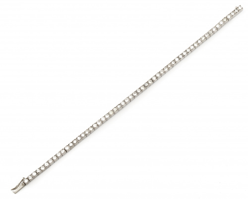 Pulsera rivière de brillantes que suman 4,80 ct ,engastados