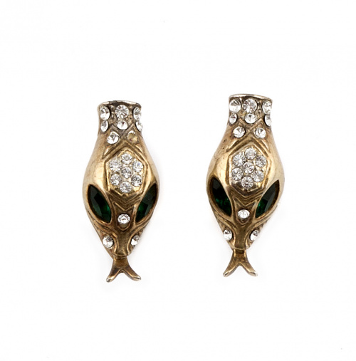 Conjunto de collar y pendientes de bisutería vintage años 5