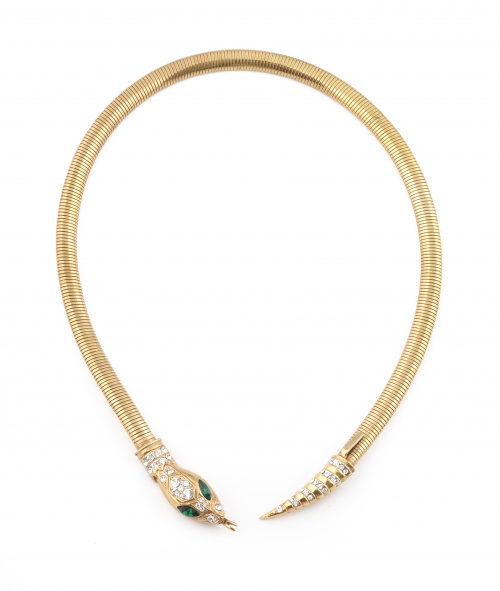 Conjunto de collar y pendientes de bisutería vintage años 5