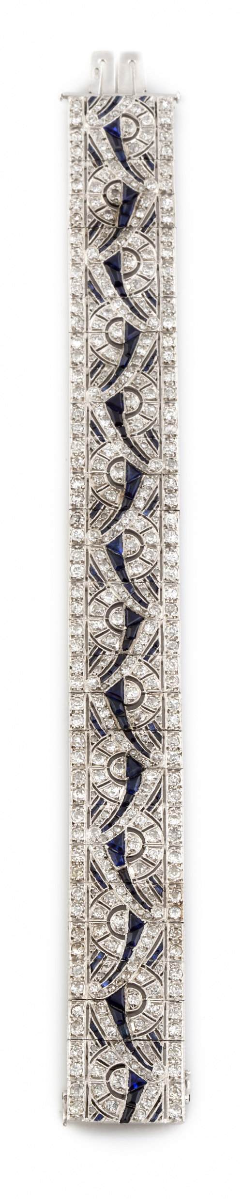 Elegante Brazalete Art-Decó de brillantes,diamantes de tall