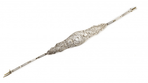 Pulsera Belle époque de brillantes y diamantes con línea ce