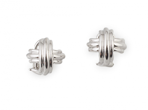 Pendientes TIFFANY con diseño de bandas cruzadas arqueadas 