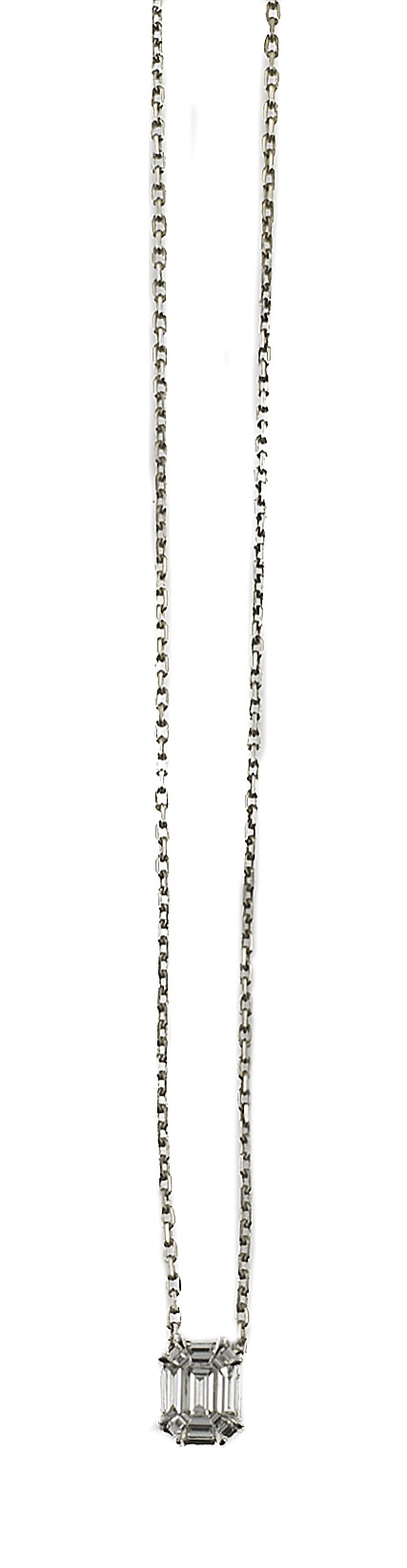 Colgante con diamante talla esmeralda de 0,80 ct aprox, col