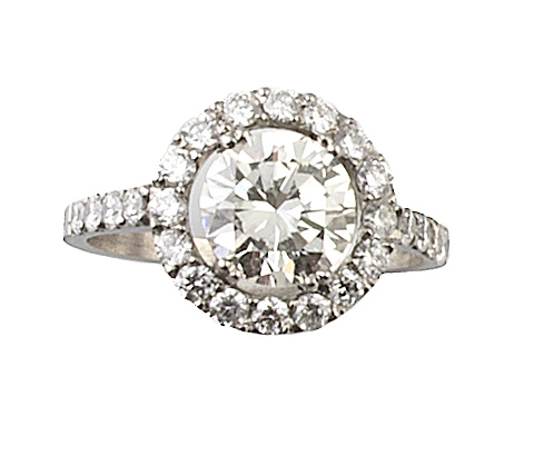 Sortija ojo de perdiz estilo Art-Decó con un brillante cent