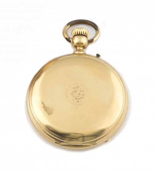 Reloj saboneta de bolsillo FRENCH ROYAL EXCHANGE en oro de 