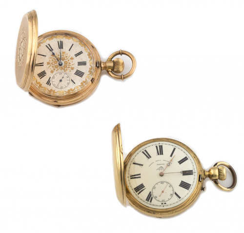 Reloj saboneta de bolsillo FRENCH ROYAL EXCHANGE en oro de 